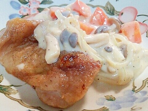 鶏もも肉のグリル焼き〜シチュー風ソースを添えて〜